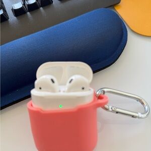 Pink Wireless Headset with Clip and Charging Case